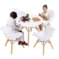 🎨 ZEOPHOL Kids Table & 4 Chair Set – 5-Piece Play Table w/ Armchairs – Brand New in Box! 🧸✨ 💰 Price: $80 or best offer 💲 MSRP: $129–$149 📦 Condit