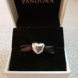 Pandora Love Heart Silver Charm 790137

