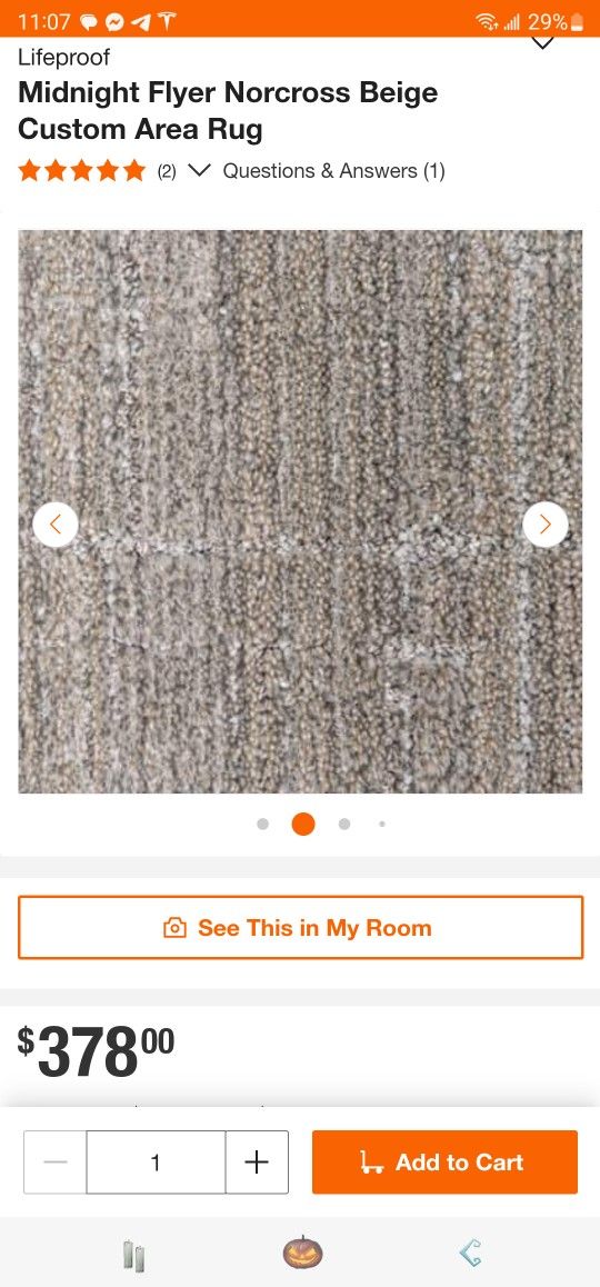 Lifeproof
Norcross Beige Custom Area Rug