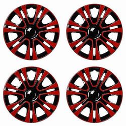 AuMoHall Red Hubcap Wheel Cover Replacement Kit 15" Hub Caps Wheel Rim Cover Car Exterior Accessorie