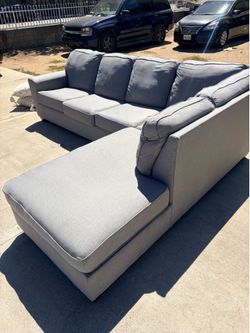 Modern Gray L-Shaped Sectional Sofa