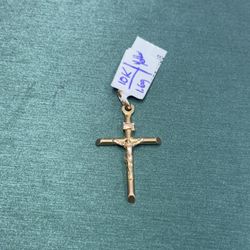 Gold Cross Pendant 10k