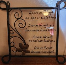 Inspirational Glass Plaque 