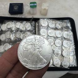 1oz Silver Eagles US Mint one Troy Ounce bullion coins hard assets real currency  