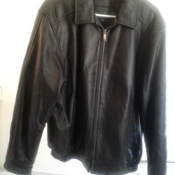 Black Leather Jacket Medium Size