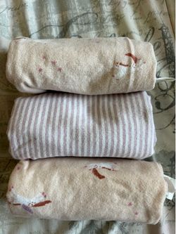 Cloud Island Flannel Blankets (Three) 30”x30”