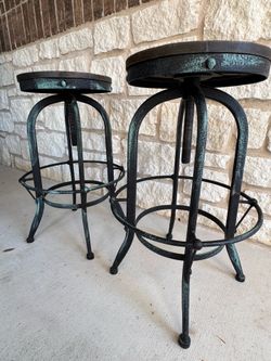 Farmhouse Solid Metal Barstools