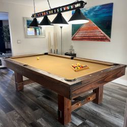 Pool Table 8ft ( Free Delivery & Set Up & New Color Felt Of Your Choice ) 