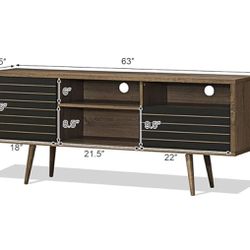 TV stand Upto 70 Inch, Wooden Tv Table With Storage Shelves