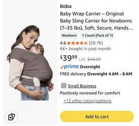Boba Baby Wrap Used