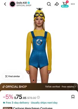 Women’s Halloween minion costume size M