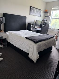 Restoration hardware- upholstered full size headboard