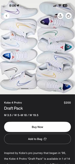 Kobe 4 protro Draft pack