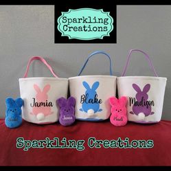 Easter Personalized Baskets. Peeps