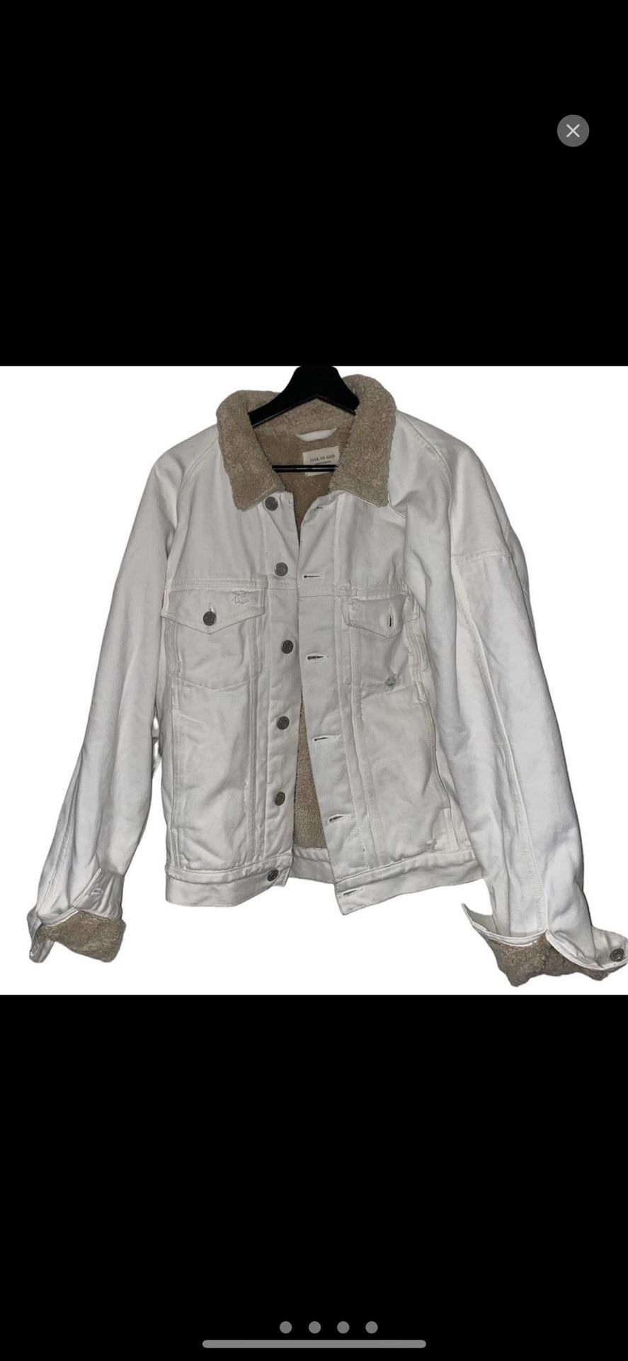 Fear of God White Sherpa Denim Jacket