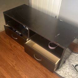 Black Two Drawer Tv Stand