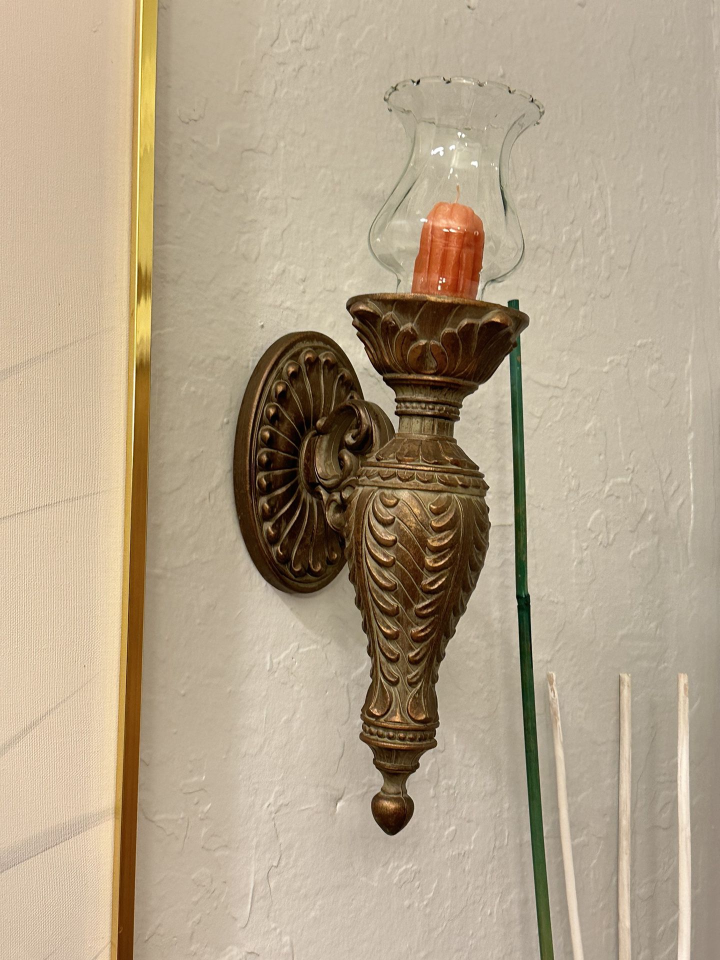 Home interior Vintage Resin aged copper contemporary sconce
