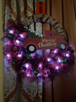 Light up Christmas wreath