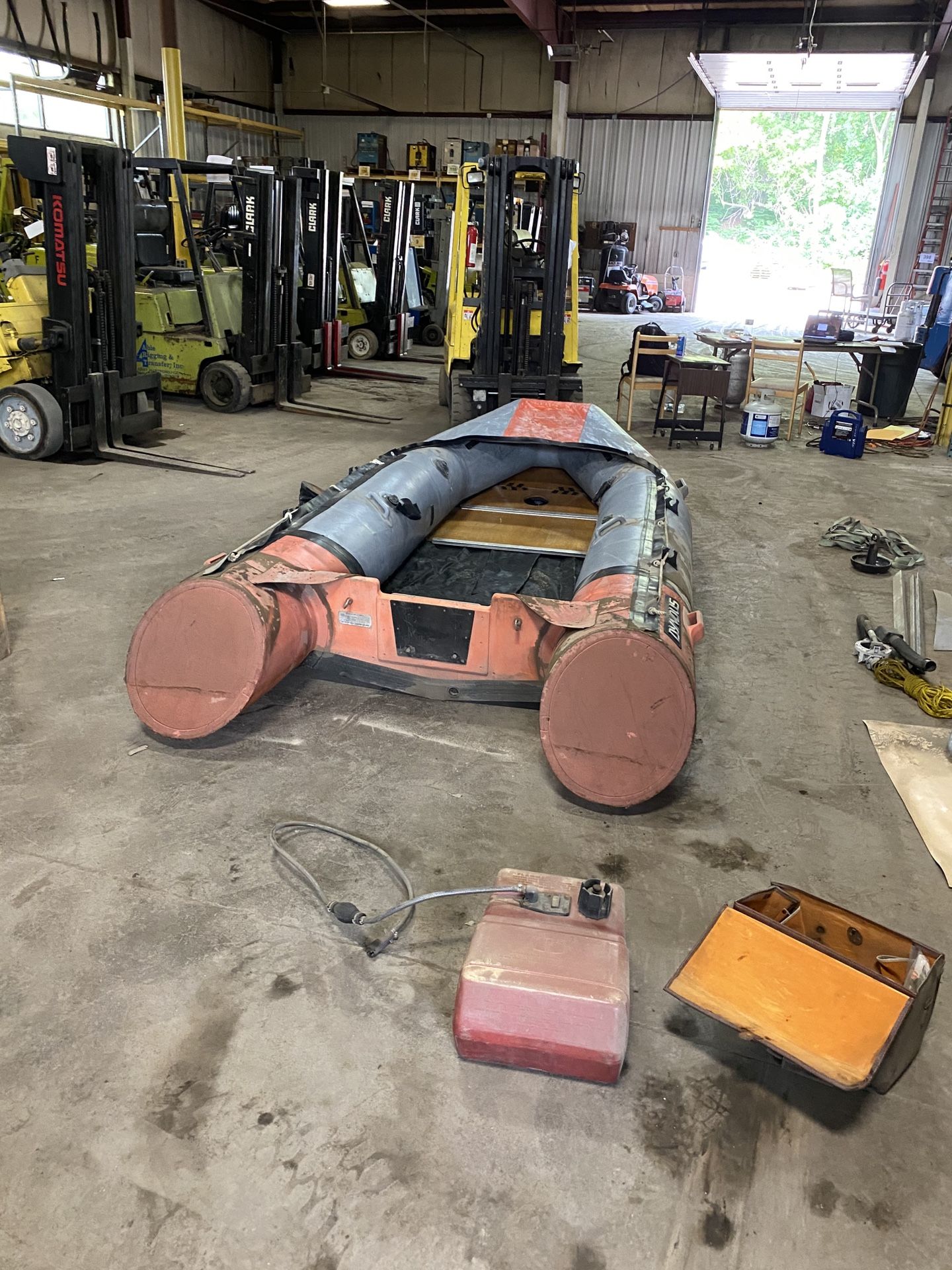 Wood bottom inflatable boat up to 35hp