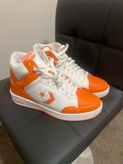Converse Weapon Mid "White / Bright Orange" Men's Retro Sneakers [Style A04396C] Brand New