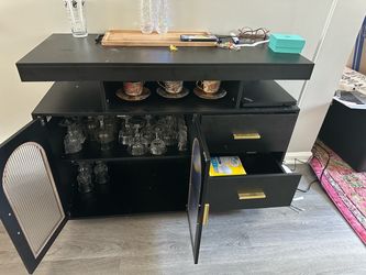 Bar With Charging Stations and Motion Sensor LED Lights