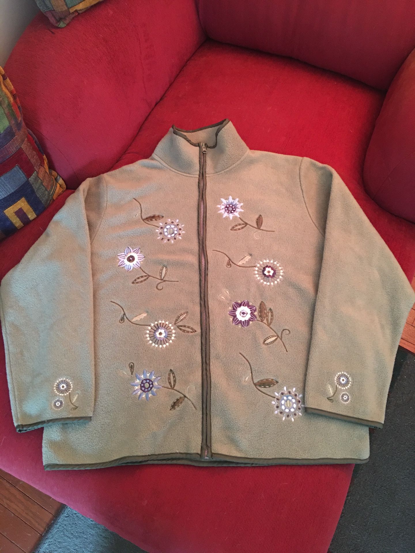 Bonnie Evans Fleece Zip Front Hoodie Jacket