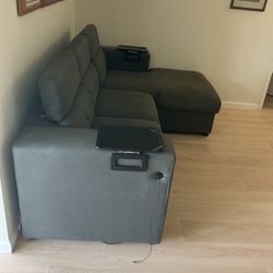 Couch W/pullout Sleeper & Storage 