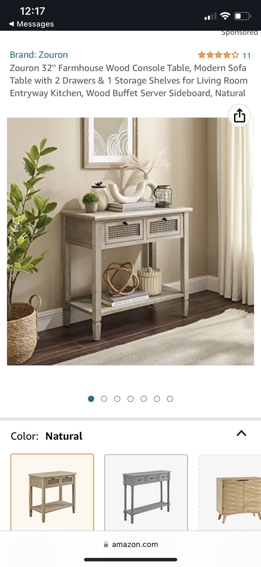 New In Box Console - Buffet Table