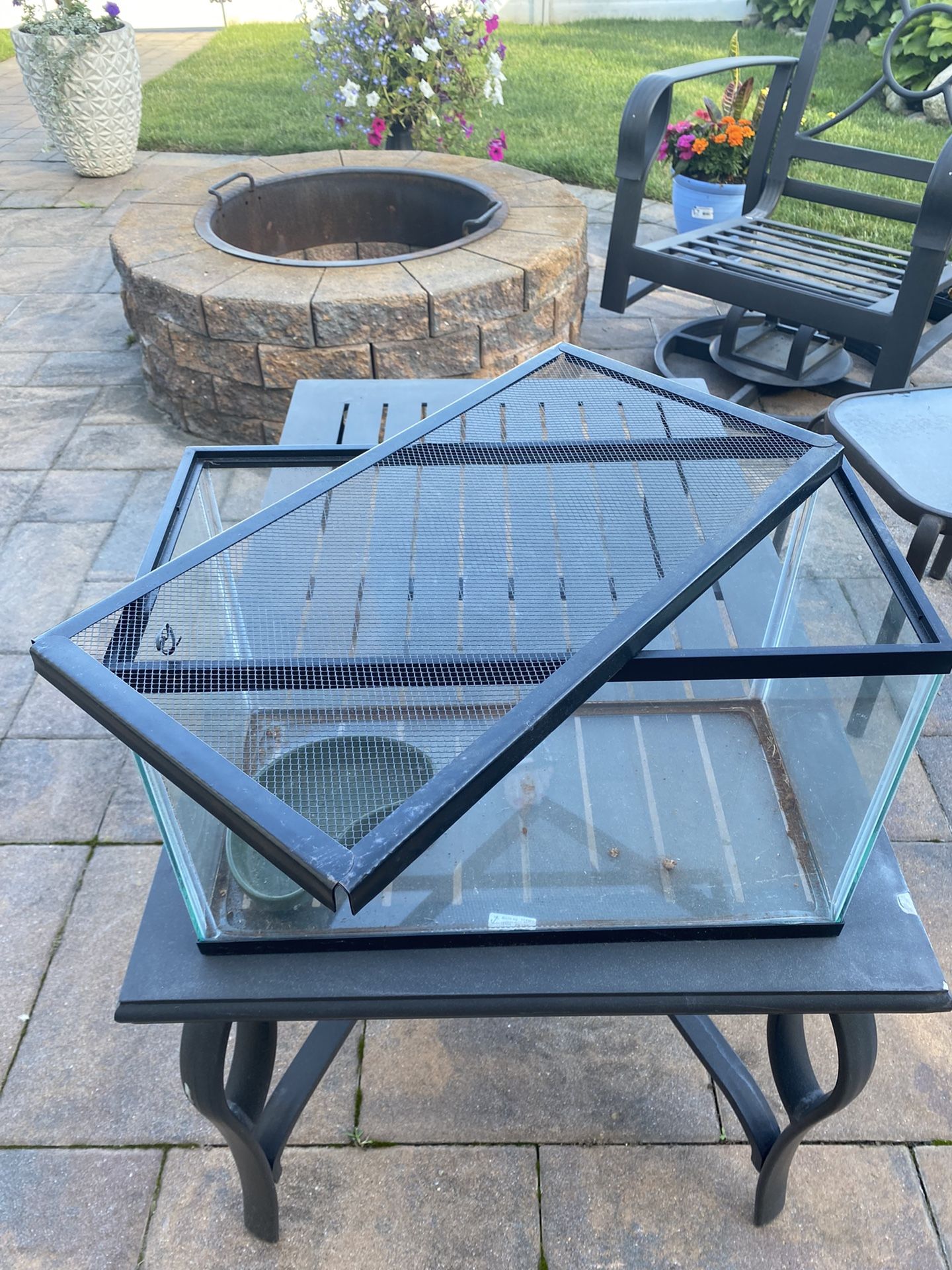 10 Gallon Fish Tank With Bowl And Net Top