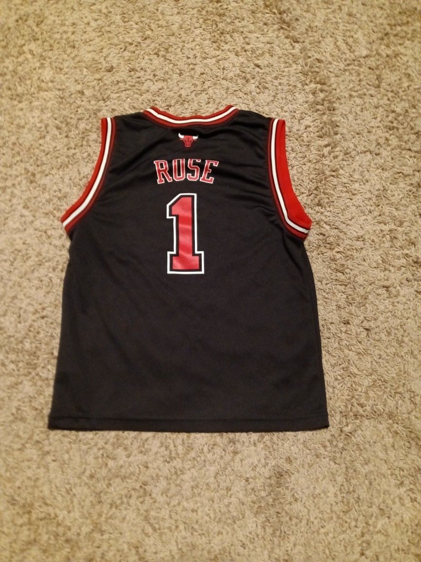 Authentic Derrick Rose Youth Medium Chicago Bulls Jersey Adidas