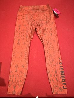 XL-FOCO NFL Arizona Cardinals Women's Regular Red Black Marble Logo Leggings