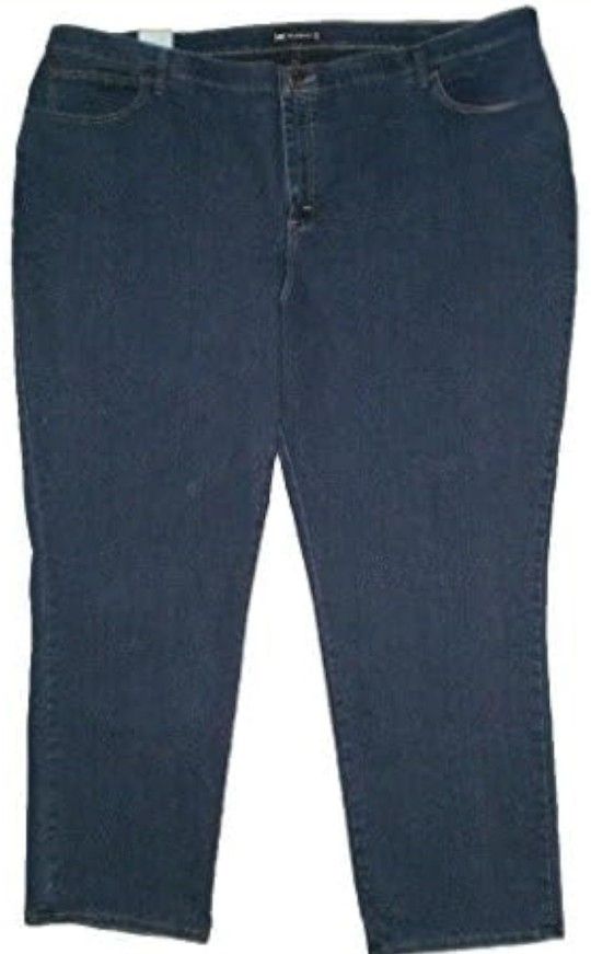 LEE Relaxed Fit Straight Leg Womens Blue Stretch Denim Jeans Size 30W L x 33 New