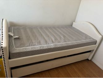 Twin bed with mattress