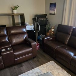 Leather Sofa and Love Seat Triple Power 