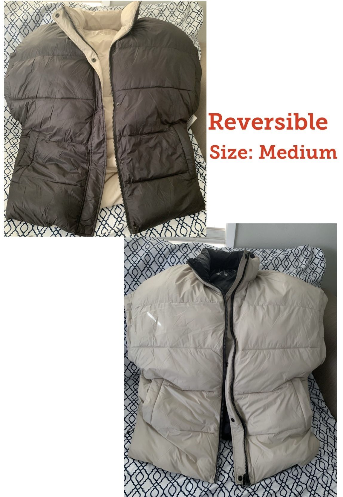 UGG Oversized Reversible Puffer Vest Size medium