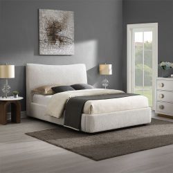 Frame Full Platform bed Aperol Beige Chenille, New Especial price