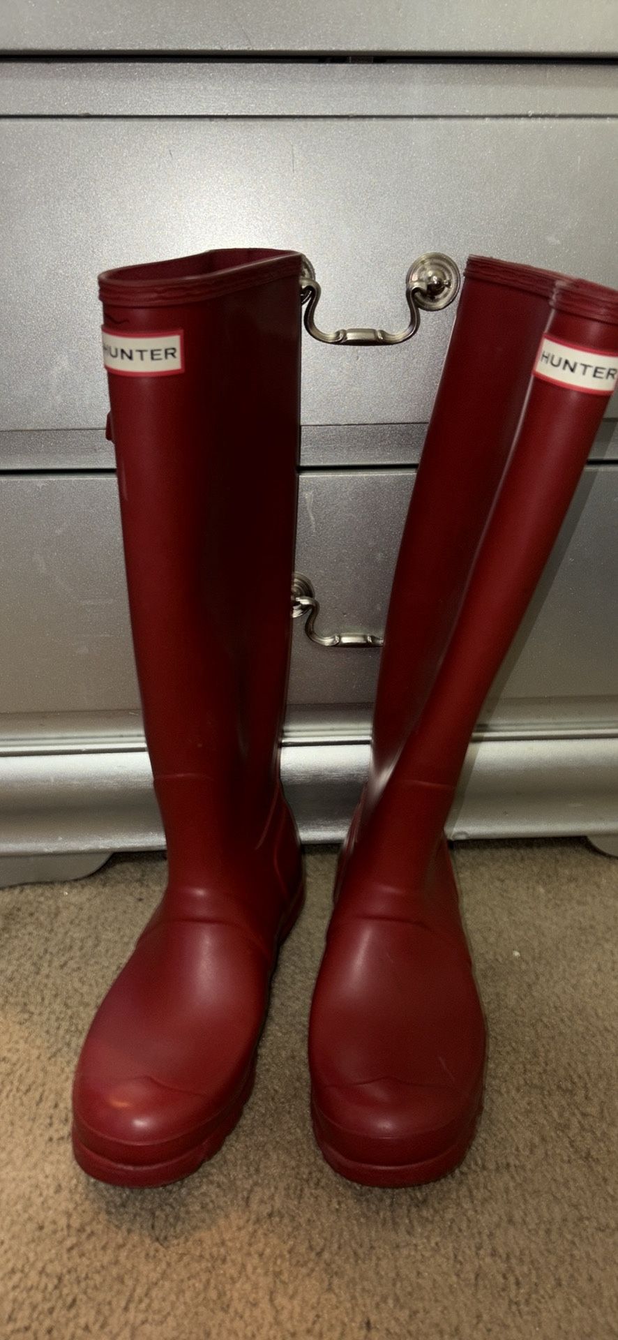Red Rain Hunter boots