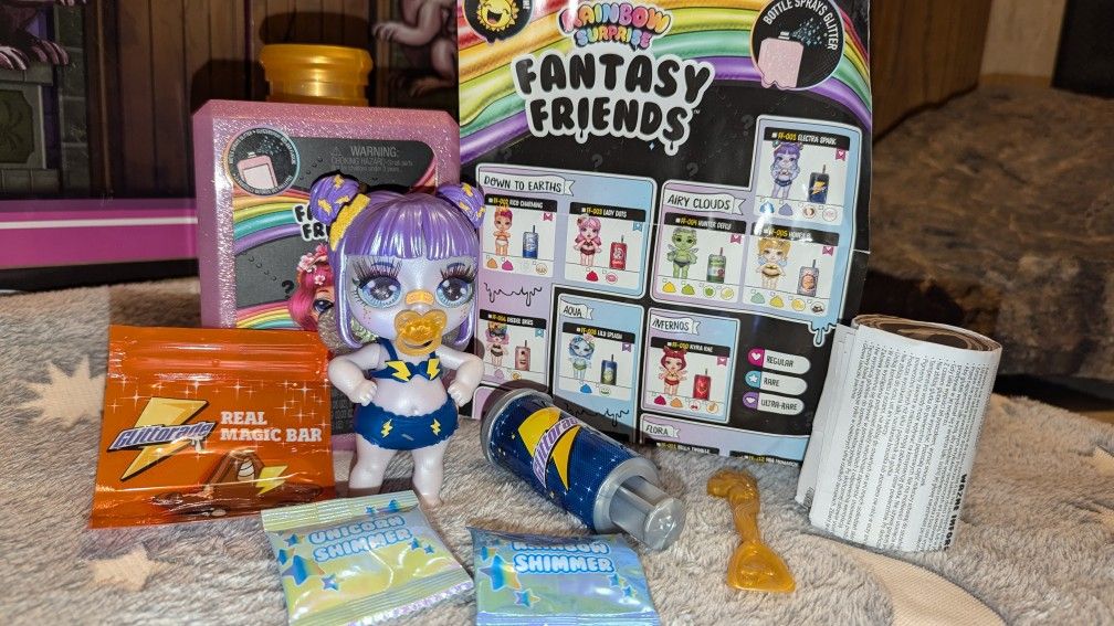 MGA POOPSIE Rainbow Surprise Fantasy Friends ELECTRA SPARK Mostly Complete