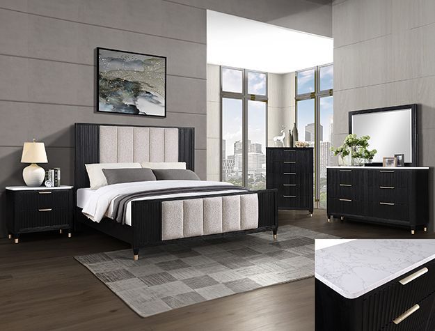 NEW Upholstered BED ROOM SET Bed Dresser Night Stand💥NO CREDIT NEEDED $10 Down