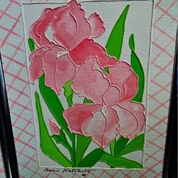early original work by American artist Sharie Hatchett Bohlmann (born 1940), who often signed her early pieces simply as "Shari Hatchett" 9.5"×12.5"