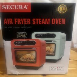 Secura Multifunction Air Fryer Steam Oven, 13 Quart Compact Oven with Convection Bake, Airfryer, Rapid Steam, Ferment, Dehydrator Combo, Nutritious & 