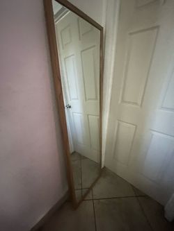 Full Length Floor Mirror Wood Frame