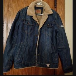 Men's Sherpa Lined Denim Jacket 