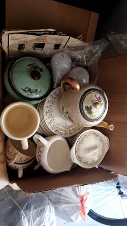 Box of Vintage Chinaware