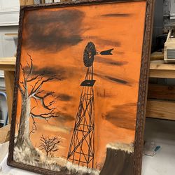 Neat Rustic Sunset Art Work 1974
