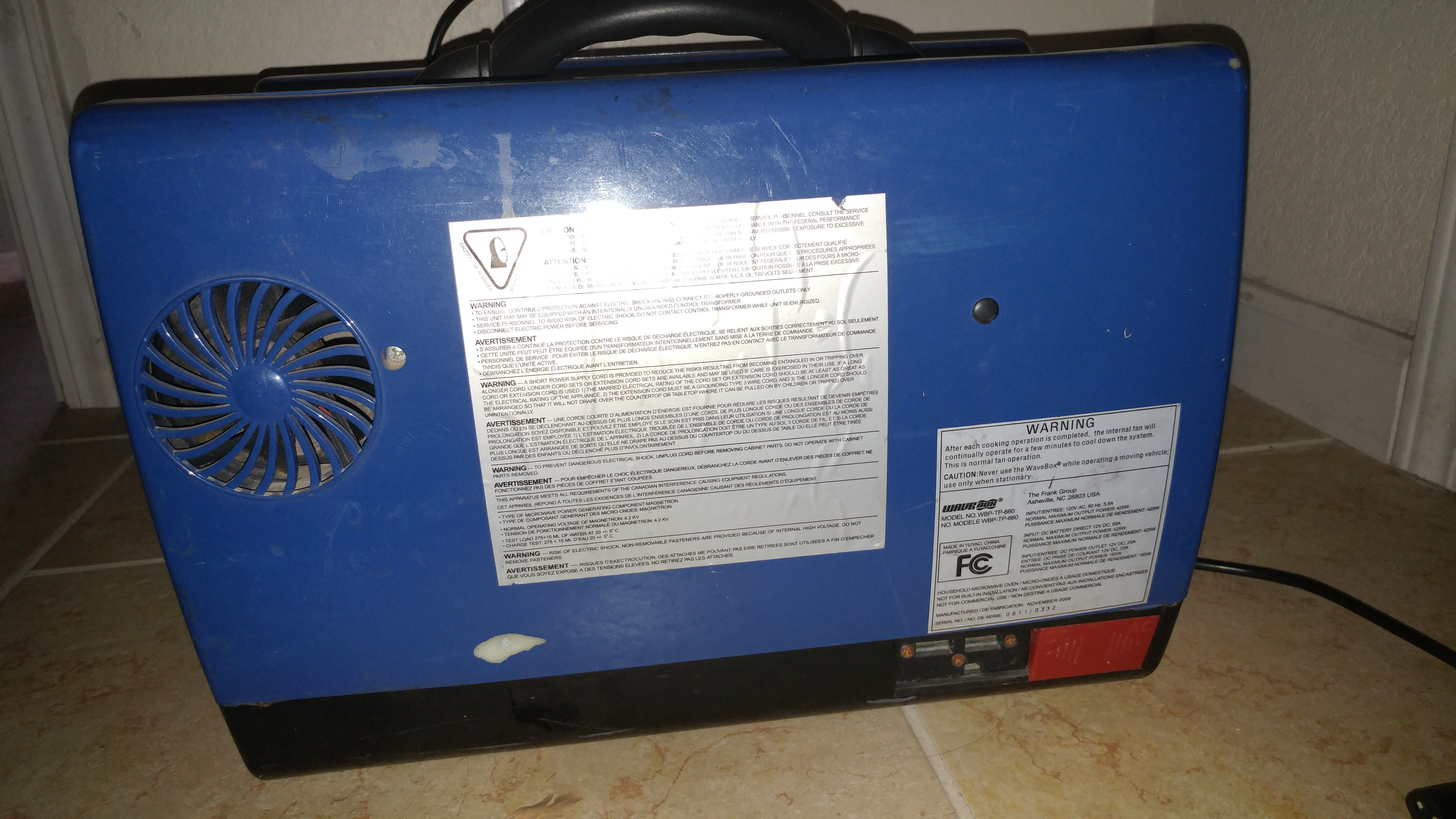 Wavebox portable microwave