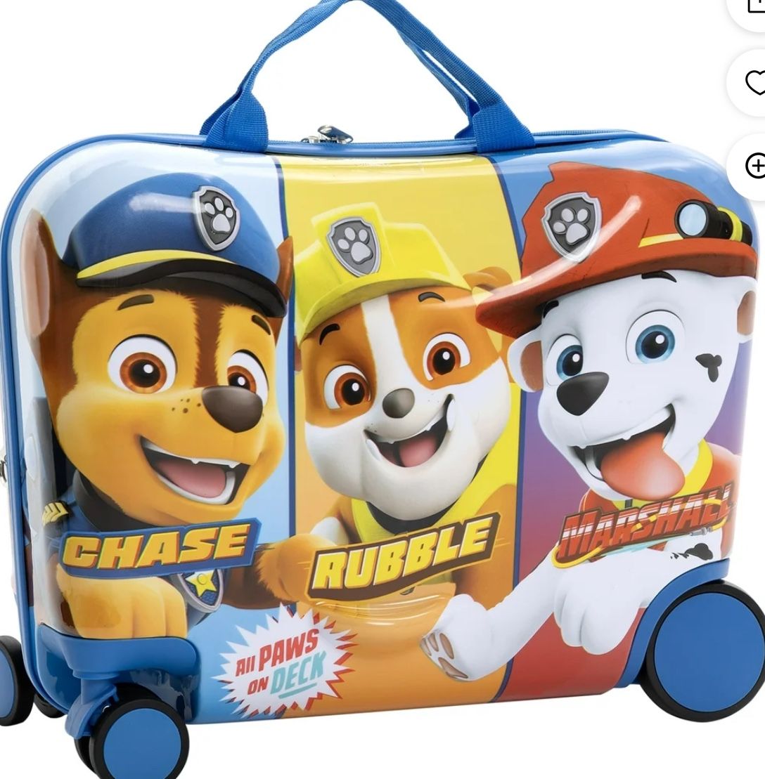 Nickelodeon Paw Patrol Kid's Ride On Luggage - Blue