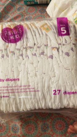 Parents choice diapers size 5