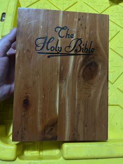 The holy bible cedar wood box vintage remembrance bible