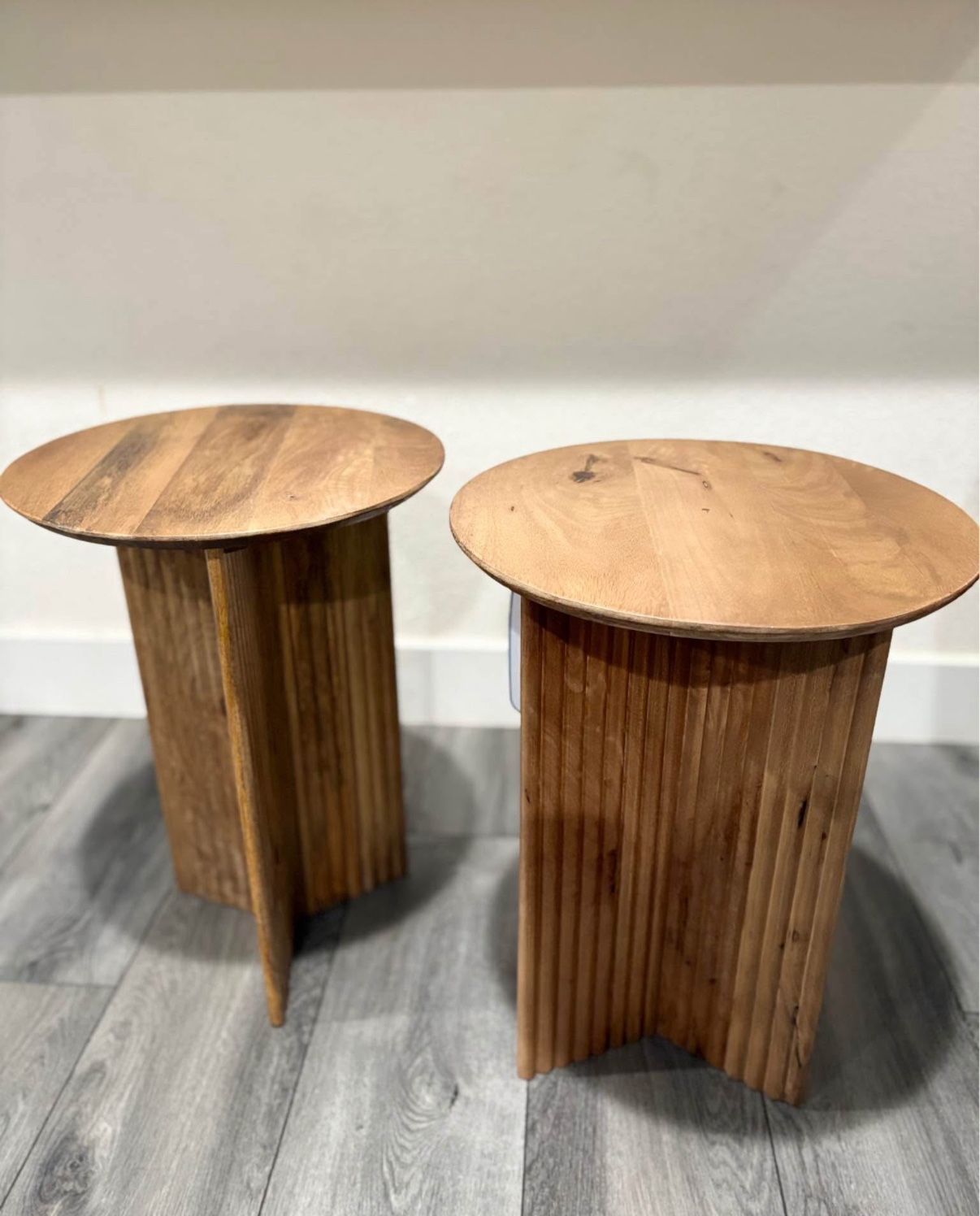 Pair of Wooden Side Tables | End Tables
